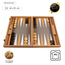 Manopoulos Leatherette Ostrich Tote Backgammon Spiel - 48x30cm - mit Gelb / Braun & Dusty Elfenbein