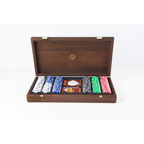 bevestig alstublieft Beven Berg Luxe Pokerset in houten Box