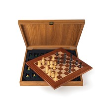 Mahogany - Schachspiel 34x34 cm - Staunton König 6.5cm