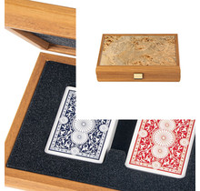 LUPO Wurzelholzkiste - Beschichtete Spielkarten - 24x17 cm