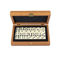 Domino Set Ultraluxe - Walnuss Design - 24x17 cm