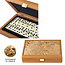 Manopoulos Domino Set - Ultra Luxus - Olivenbaum Holz Design Truhe - Handgefertigt - 24x17 cm