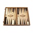 Manopoulos Eik en Walnoot houtprint Backgammon set - Luxe - 30x17 cm