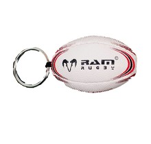 RAM - Rugbyball-Schlüsselanhänger - 6cm - Rot/Weiß