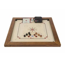 Wettkampf Carrom Set- Professionelles Brettspiel, 16Kg Schwer, Aus Eco-Hartholz