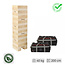 Ubergames Mega Stapeltoren, tot 200 cm. 40 kg. ECO Hardhout, unieke Jenga toren