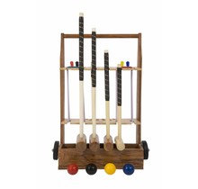 Croquet Spel - Engels Tuinspel - 4 personen - Familie set met Trolley Klasse en Geweldig