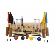 Ubergames – Englisches Garten-Krocket-Set – Gartenspiel – wunderschönes Original-Set, 4-Personen mit Box-Klasse und großartig