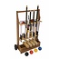 Ubergames Ultieme Executive Croquet Spel - Engels Tuinspel - 4 persoons, koperen banden, kunststof ballen, 16 mm dikke stalen poorten met Trolley Klasse en Geweldig