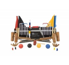 Professionelles Krocket-Set, 4 Personen, einzigartige Plastikkugeln, starke Stahltore