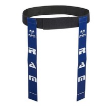 Tag Rugby Riem Set - Complete set met riemen en tags in tas,  de beste op de markt - Blauw Large - Topmerk RAM voor clubs en individu - Hoge kwaliteit PVC met klittenband bevestiging