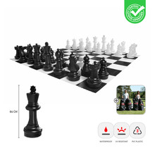 XL Schachspiel Outdoor - UV Schutz - inkl. 4 Tragetaschen - 64 cm