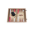 Manopoulos Backgammon Rood accenten - Eik en Walnoot - Prachtig 38x23 - 38x46cm - Zijlade