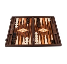 Burl Patchwork Backgammon - Kirsche und Eiche - 48 x 30cm