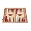 Manopoulos Backgammon Red Akzente - Eiche und Walnuss - Schöne 38x23cm