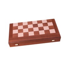 Mahonie combo Schaken - Dammen - Backgammon set - 38 x 20 cm