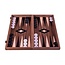 Manopoulos American Oak Walnut Backgammon Spiel - Luxus - 38x20cm Pearl Stones