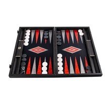 Black Oak Red Backgammon Spiel - Schöne 48x30 cm