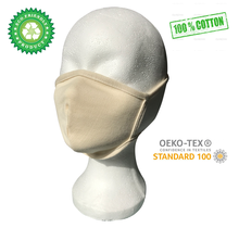 3x Baumwoll Mundmaske. 100% Oko-Tex Standard 100. Bei 90 Grad waschbar