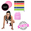 Slider disc 2x - Resistance Bands 5x - Fitness Training set - in tas