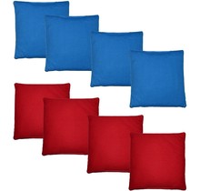 Original Cornhole Bean Bag Set (8er) - 4 rote und 4 Blaue Cornhole Säckchen- robuste Qualität