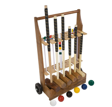 Croquet set - Hardhout - voor hele familie 6 persoons met Trolley