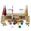 Ubergames Ultieme Executive Croquet set, 6-persoons, ECO hardhout, kunststof ballen, 16mm dikke poorten
