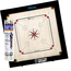 Precise Ama-8 mm Speelveld - 12kgs. 74x74 cm - 82x82cm INDIA made Carrom spel - Origineel Toernooi - inkl.  Tafel