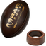 RAM Vintage Rugbyball mit Präsentationsständer aus Holz