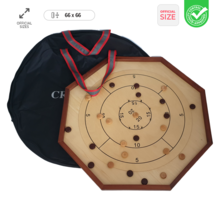 Doctor Sport - Kanadische Crokinole - 69x69cm - mit Tragetasche - ®️Designed in UK – wunderschön verarbeitet – Qualität und Klasse – ECO Made in India