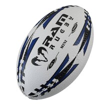 Mini Rugby Ball - Größe 1 - 15cm - 3D Grip - Blau  - Nr. 1 Rugby-Brand in Europe - Perfekte Form und Langlebigkeit  