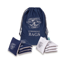 World Cornhole League Cornhole Bean Bags – 4 Marineblau und 4 Weiß