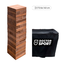Luxuriöser Stapelturm aus dunklem Holz mit einer Höhe von bis zu 140 cm in Tasche - Qualität und Klasse – ECO Made in India