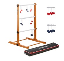 Prof. Laddergolf Spinladder set van Ubergames. SOFT ballen: Blauw/Rood