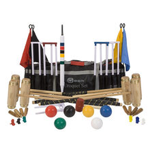 Ultimate Executive Croquet-Set – Englisches Gartenspiel – 6 Personen, ECO-Hartholz, Kunststoffbälle, 16 mm dicke Tore, luxuriöse Tasche, Klasse und großartig