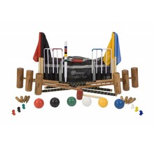 Professionelles Krocket-Set – Taktisches Gartenspiel – 6 Personen, 11-mm-Stahltore, Kunststoffbälle. Krocket-Tasche. Klasse und großartig