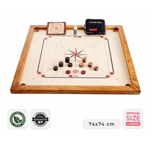 Carrom - Karromspiel - ECO-Hartholz - 74x74 cm Wettkamp