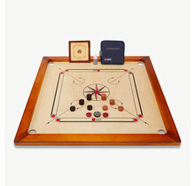 Carrom, ECO, Officiële 74x74 cm maat - met TAFEL en DRAAGTAS ®️Designed in UK - Prachtig afgewerkt - Kwaliteit & Klasse - Profi - ECO Made in India