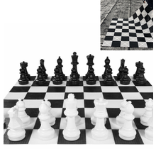 XXL großes Schachspiel, Gartenschach, UV-geschützt - 41 cm König-mit Gummi Matte 240x240cm