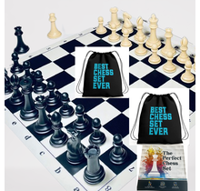 Best Chess Set Evern – Staunton 4x Weight – wunderschönes Set in Luxusbox – König 11 cm - Copy