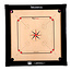 Decathlon Carrom Jumbo 32mm Spielbrett Deluxe Elegantes Carrom Board 12,7cm x 5cm dicke Hartholzseiten - komplett mit Pulversteinen und Striker