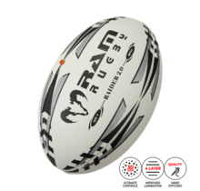 Raider Match 2.0 - Wettkampf Rugbyball - 3D Grip - Nr. 1 Rugby-Brand in Europe - Perfekte Form und Langlebigkeit