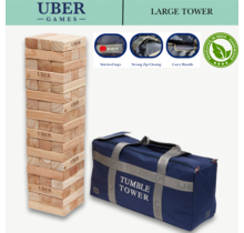Wackelturm aus Hartholz - 16 KG - bis zu 120+ cm hoch - ECO Made in India - In Luxus-Tragetasche