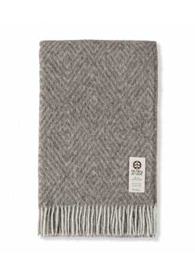 So Cosy Plaid 100% wol Ruiten Taupe/Grijs