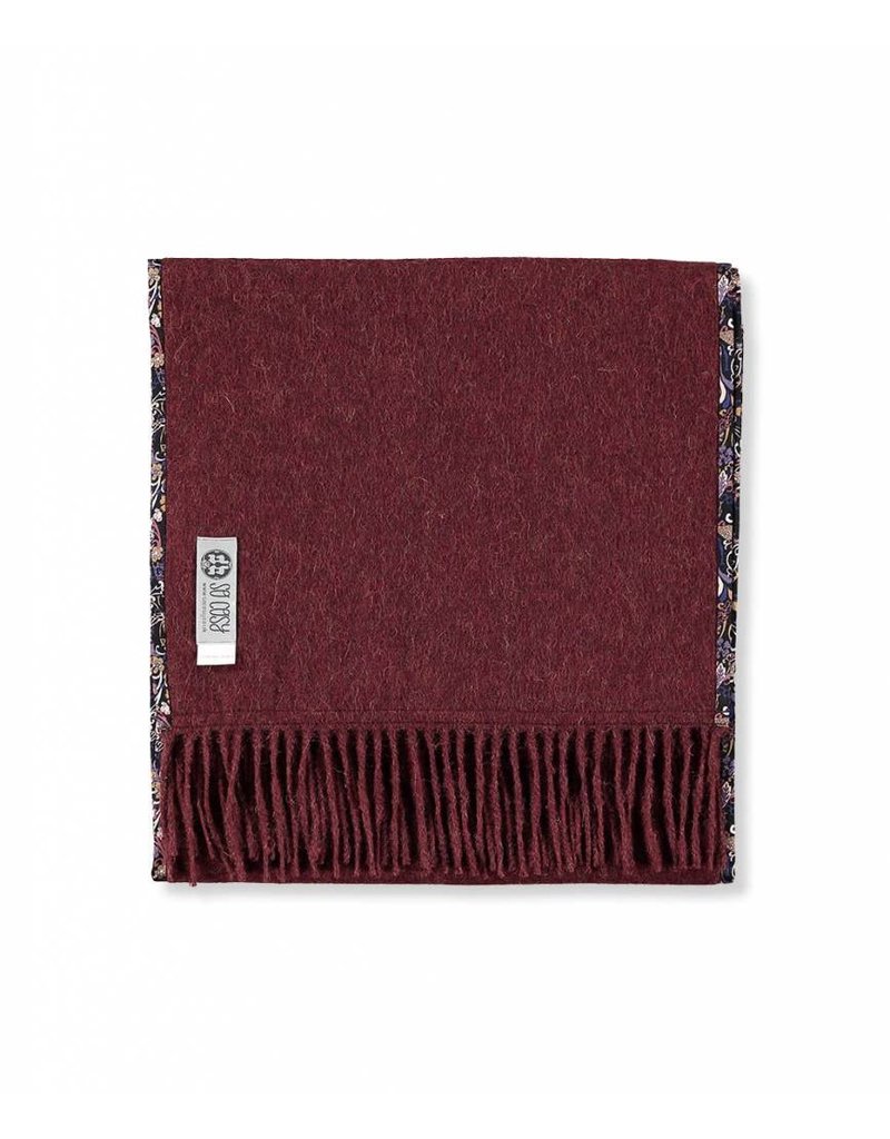 So Cosy Sjaal 100% Baby Alpaca wol 100% Zijde Liberty London Bordeaux/Queen Bee