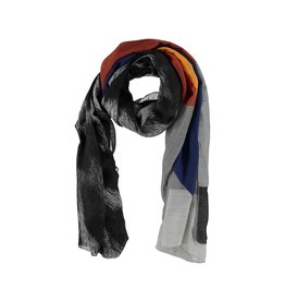 Scarf black / gray with stripes