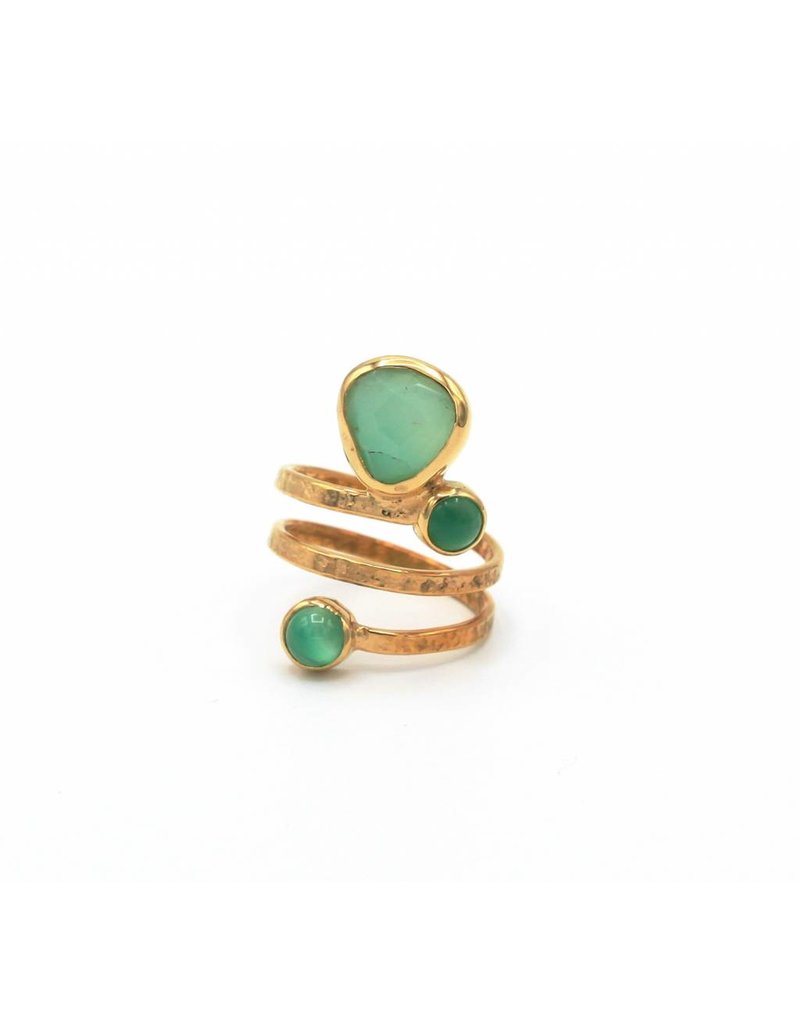 Verwonderlijk Ring met groene edelstenen - Blauw Diest - Juwelen Blauw Diest WC-71