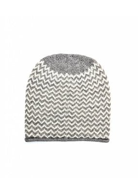 So Cosy Knitted hat Baby Alpaca wool White / Light gray