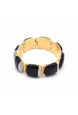 Bracelet with black links and Swarovski crystal