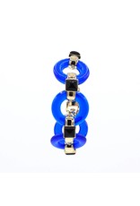 Armband met ronde blauwe schakels